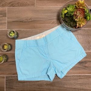 J. Crew 'Chino' Baby Blue Shorts Size Zero